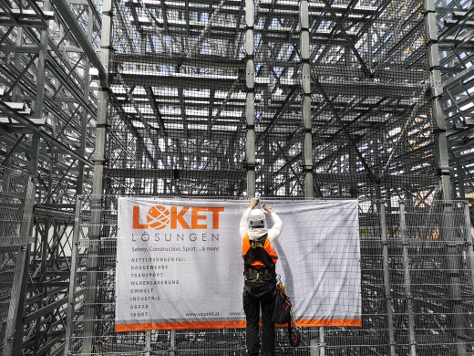 Regalschutznetz Polypropylen (PP) – 5 mm, Maschenweite 25 × 25 mm